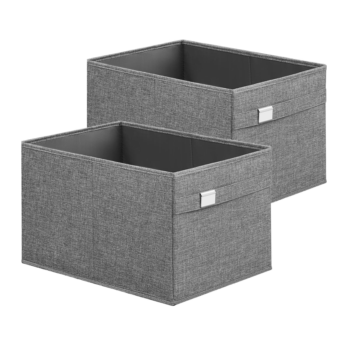 SONGMICS Storage Baskets, Set of 2 Extra Large Storage Bins for Organizing, 30L, 15.7 x 11.8 x 9.8 Inches, Fabric Storage Cubes 