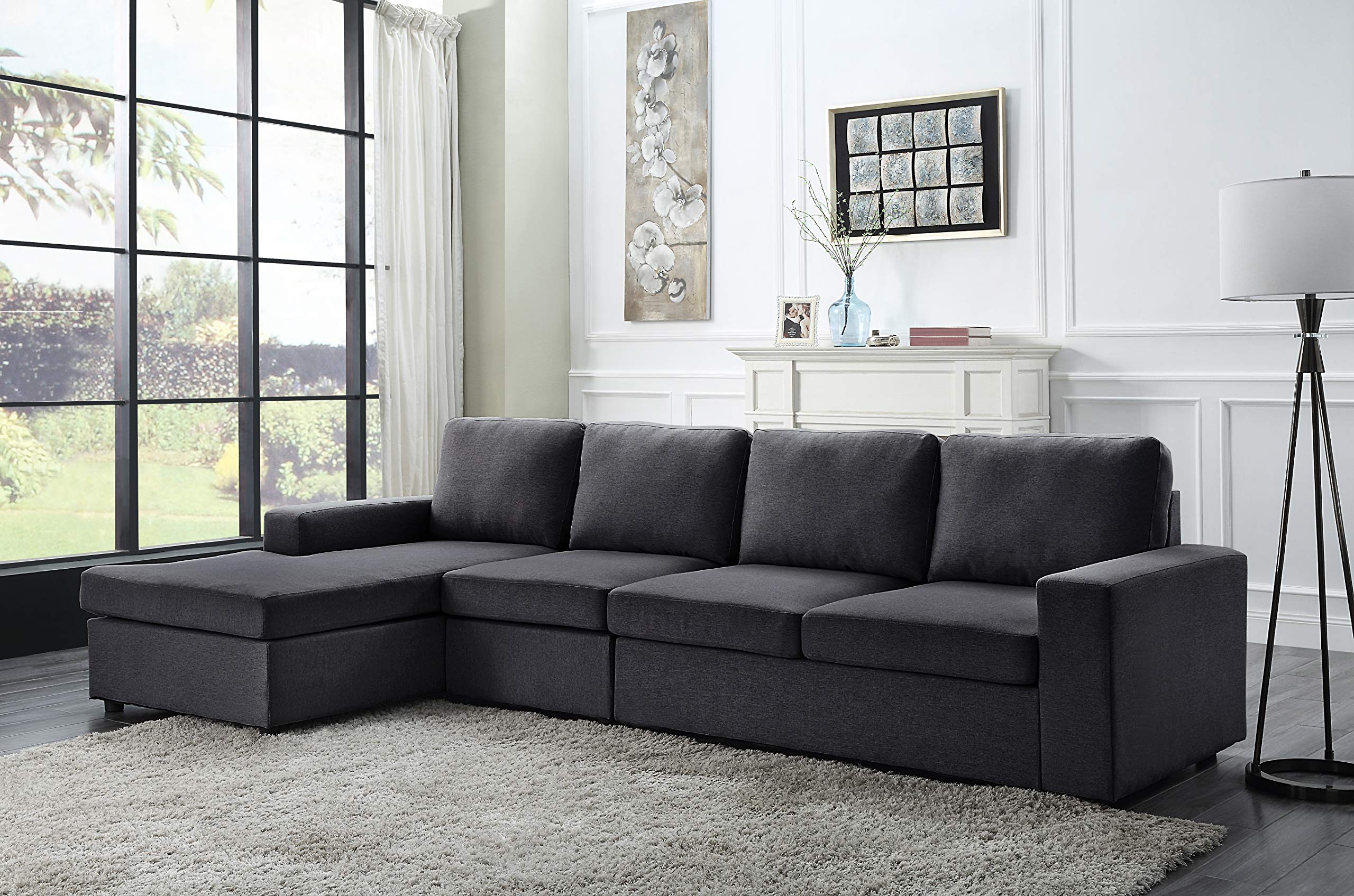 Lilola Home Dunlin Sofa with Reversible Chaise - Thumbnail 2
