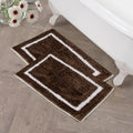 LAHOME Bathroom Mat Anti Slip Bathmat Bathroom Mat Water Soak Bath Mat for Home Combo Bathroom Floor Mat Set of 2 Cotton Anti Sl