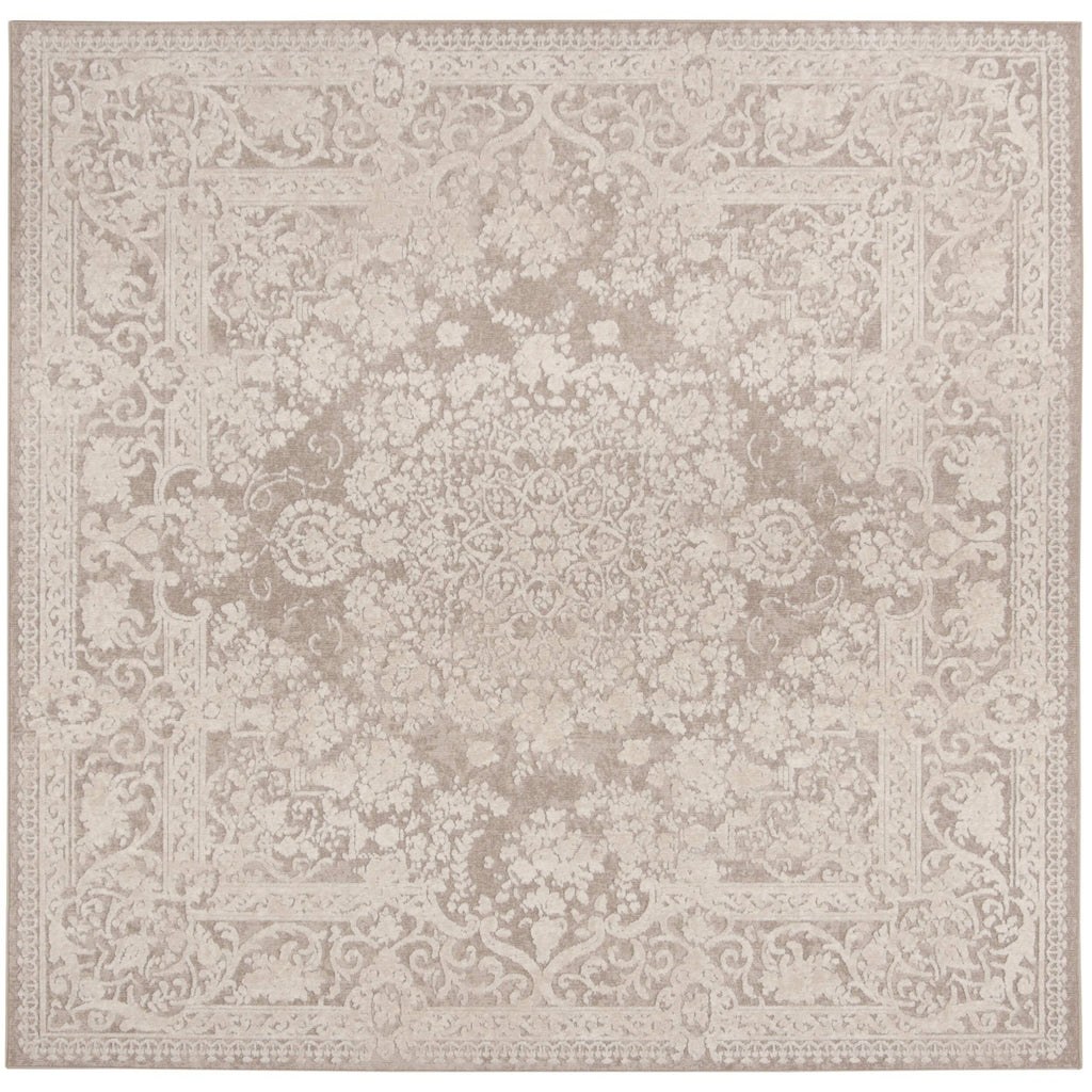 Safavieh Reflection Collection 6'7'' Square Beige/Cream Rft664A Vintage Distressed Area Rug