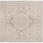 Safavieh Reflection Collection 6'7'' Square Beige/Cream Rft664A Vintage Distressed Area Rug
