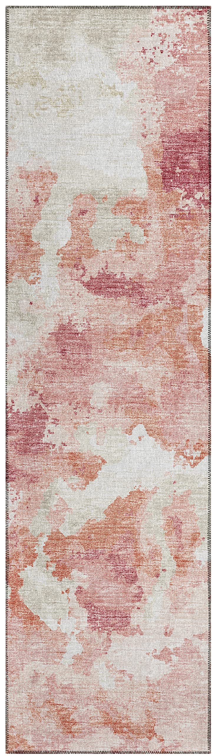 Addison Rugs Indoor/Outdoor Accord Aac32 Pink Washable 2'3&quot; X 7'6&quot; Indoor Outdoor Runner Rug, Easy Clean, Machine Washable, Non Shedding, Bedroom, Living Room, Dining Room, Kitchen, Patio Rug
