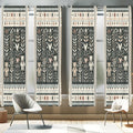 Ambesonne Neutral Window Curtains Pack of 2, Cartoonish Bears Nordic Scandi Themed Leaves Botanical Hearts Minimal Tones, Lightw