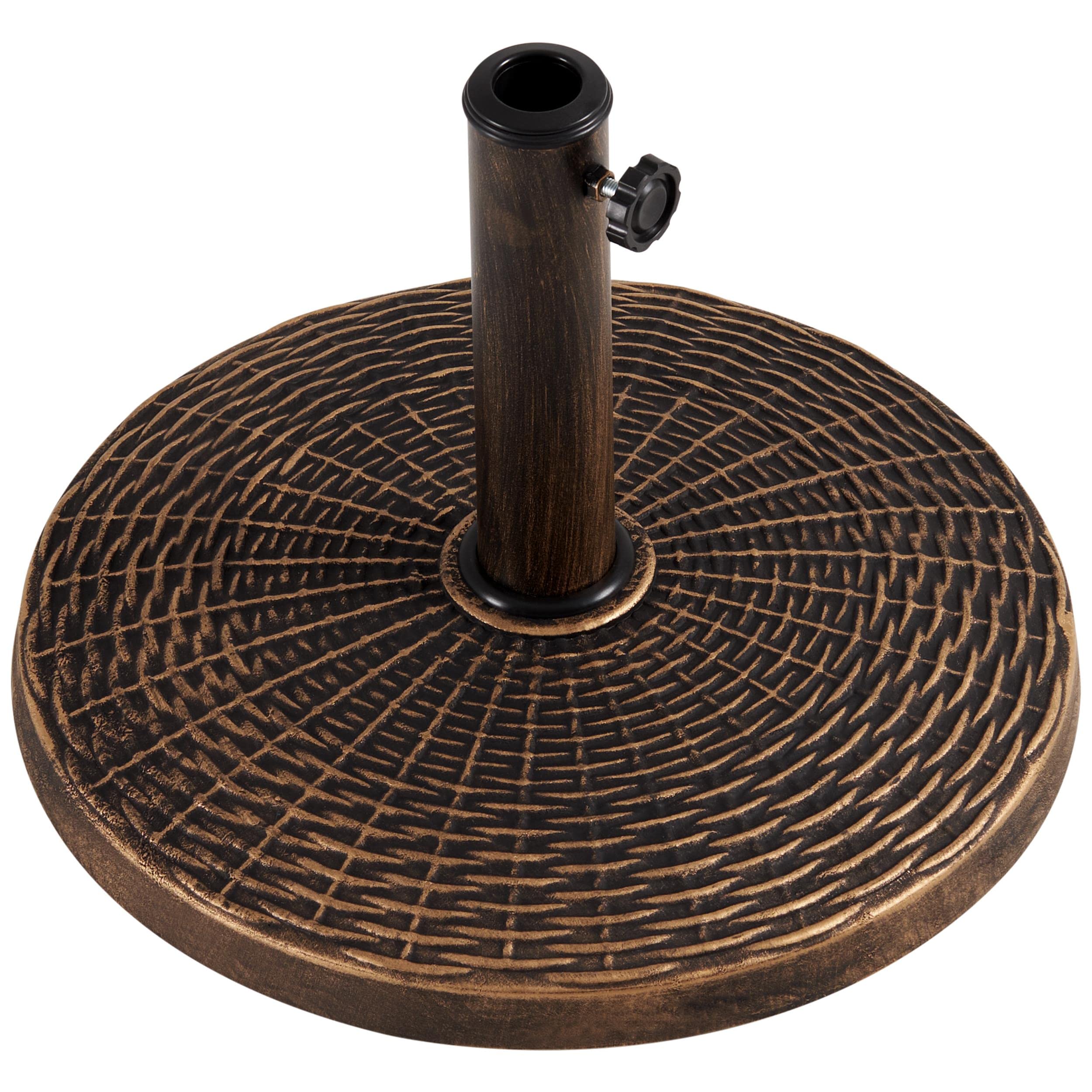 Yaheetech 22 lbs Heavy Duty Outdoor Umbrella Base 18 Round Patio All-Weather Umbrella Stand Market Umbrella Base for Garden & La