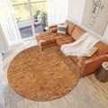 Addison Rugs Laredo Alr34 Brown Washable 8' X 8' Indoor Outdoor Round Rug, Easy Clean, Machine Washable, Non Shedding, Bedroom, Entry, Living Room, Dining Room, Kitchen, Patio Rug