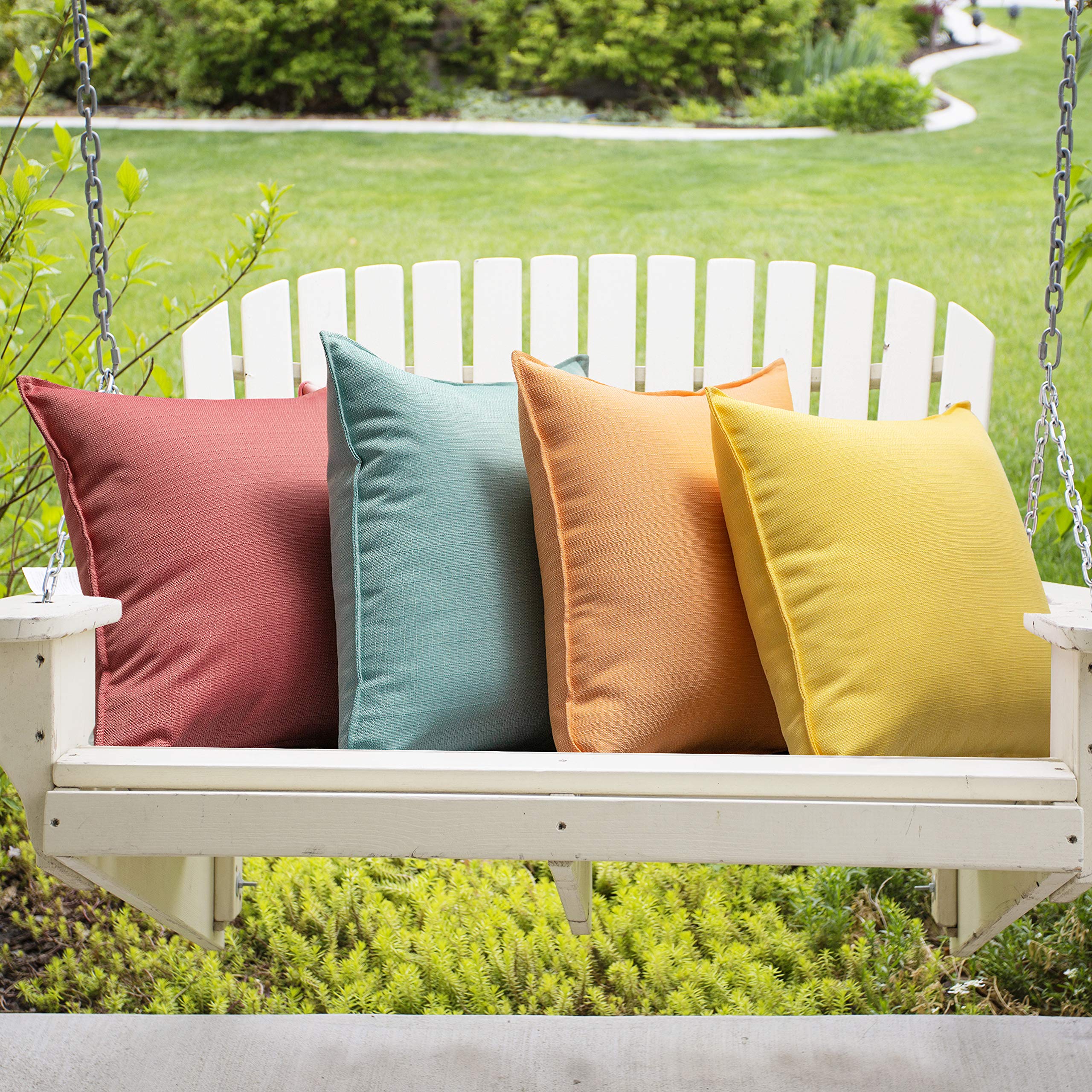 Miulee Pack Of 4 12X24 Outdoor Pillow Inserts, Water-Resistant Throw Pillow Inserts Decorative Premium Rectangle Pillow Stuffer Sham For Porch Swing Couch Sofa Cushion Patio Furniture