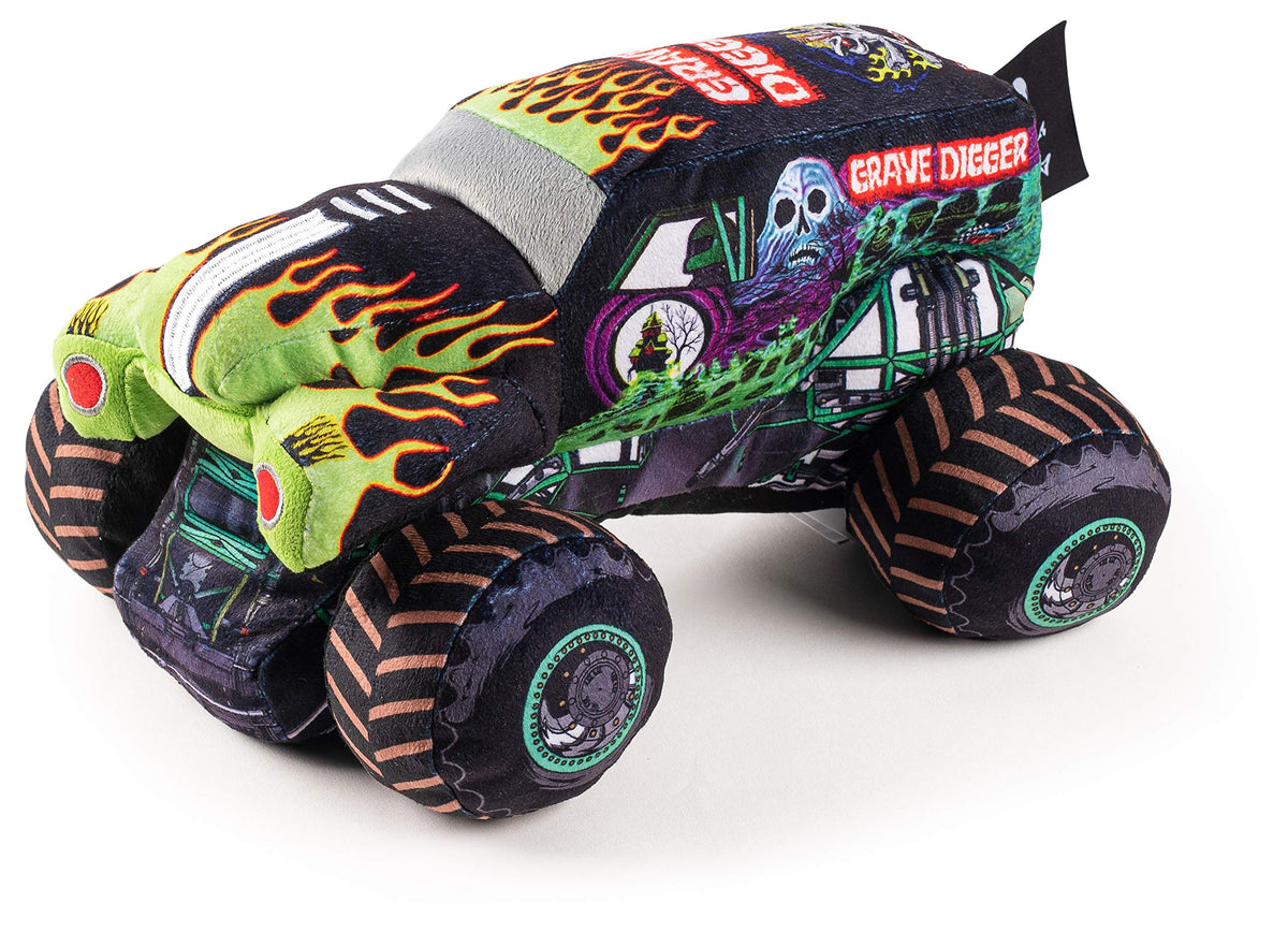 Jay Franco Monster Jam Grave Digger Plush Stuffed Pillow Buddy - Super Soft Polyester Microfiber, 12.5 Inch (Official Monster Ja