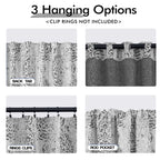 Patterned Curtains Drapes 120 Inch Long For Living Room 2 Panels,Extra Long 50% Blackout Black Out Light Filtering Back Tab Boho Print Pattern 10Ft Length Ceiling Curtains For Tall Window,Grey Gray
