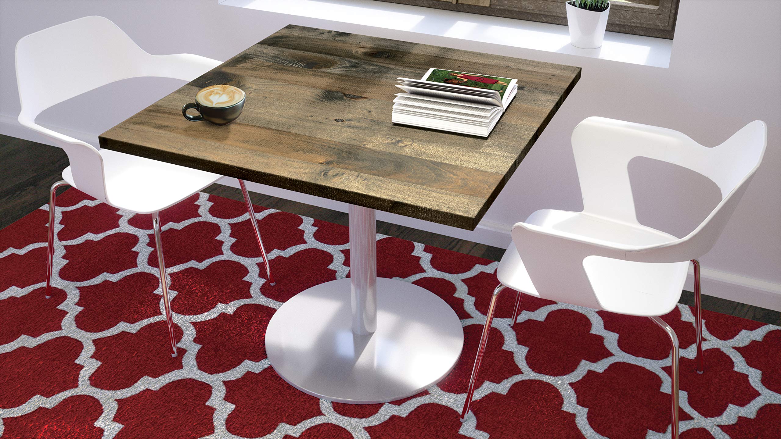 KFI Seating 2500CH Julep Series Stack Chair with Flex Poly Shell, Red