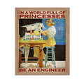 Poster Master Classic Motivational Poster - Vintage Inspirational Print - Gift for Artist, Friend - Be An Engineer, Woman Workin