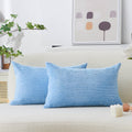 Home Brilliant Lumbar Pillow Cover 2 Pack Decorative Striped Corduroy Rectangle Cushion Covers Oblong Pillow Covers For Couch, 1