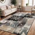 Superior Indoor Area Rug, Jute Backed, Perfect for Entryway, Office, Living/Dining Room, Bedroom, Kitchen, Floor, Modern Floral 