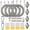 Amgo Hardware Kit Set For Rectangle/Square Sun Shade Sails Canopy, Easy-Tensioning, 316 Military-Grade Stainless Steel(10 Inch H