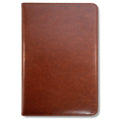 Sohospark Dark Brown Refillable Faux Leather Journal, 6X8.7 Vegan Lined Writing Journal For Women Or Men