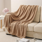 Bearberry Super Soft Fluffy Throw Blanket Lightweight Cozy Warm Throw Blankets For Couch Bed Sofa All Season (Camel, 53   X71