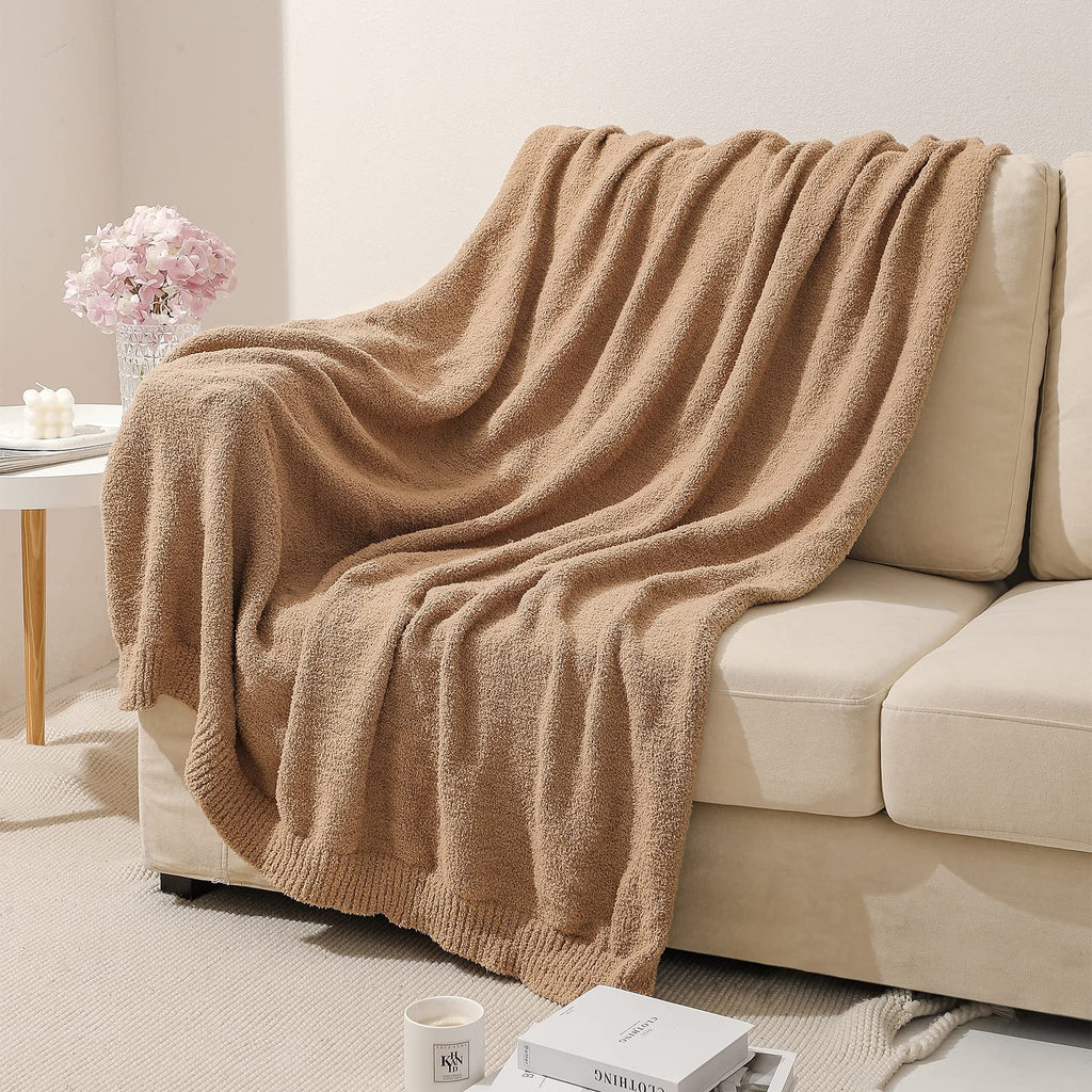 Bearberry Super Soft Fluffy Throw Blanket Lightweight Cozy Warm Throw Blankets For Couch Bed Sofa All Season (Camel, 50   X60