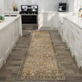 BESBLEE 2X6 Area Rugs Machine Washable Runner Rugs for Living Room Bedroom Hallway, Non Slip Indoor Soft Accent Distressed Boho 