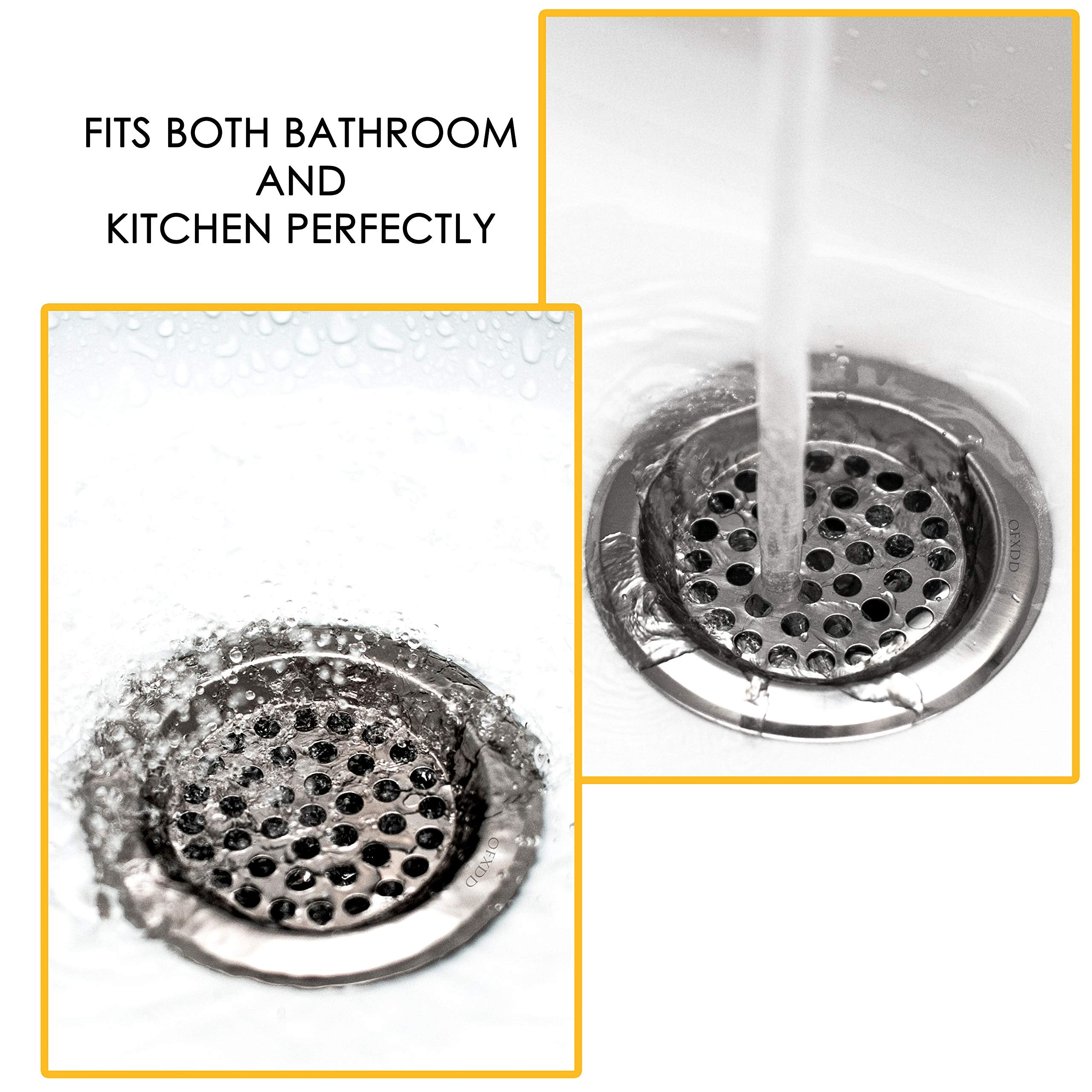 Ofxdd Stainless Hair Catcher, Drain Sink Strainer, Bathroom Drain Protector, Bathroom Drain Catcher 3', Drain Hole Cover