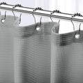 Neaterize Shower Curtain Grey - Hotel Style Grey Shower Curtains For Bathroom With Waffle Design, 72X72 Inches - Fabric Shower C