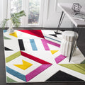 SAFAVIEH Hollywood Collection Accent Rug - 27 x 5, Ivory & Rose, Mid-Century Modern Design, Non-Shedding & Easy Care, Ideal fo