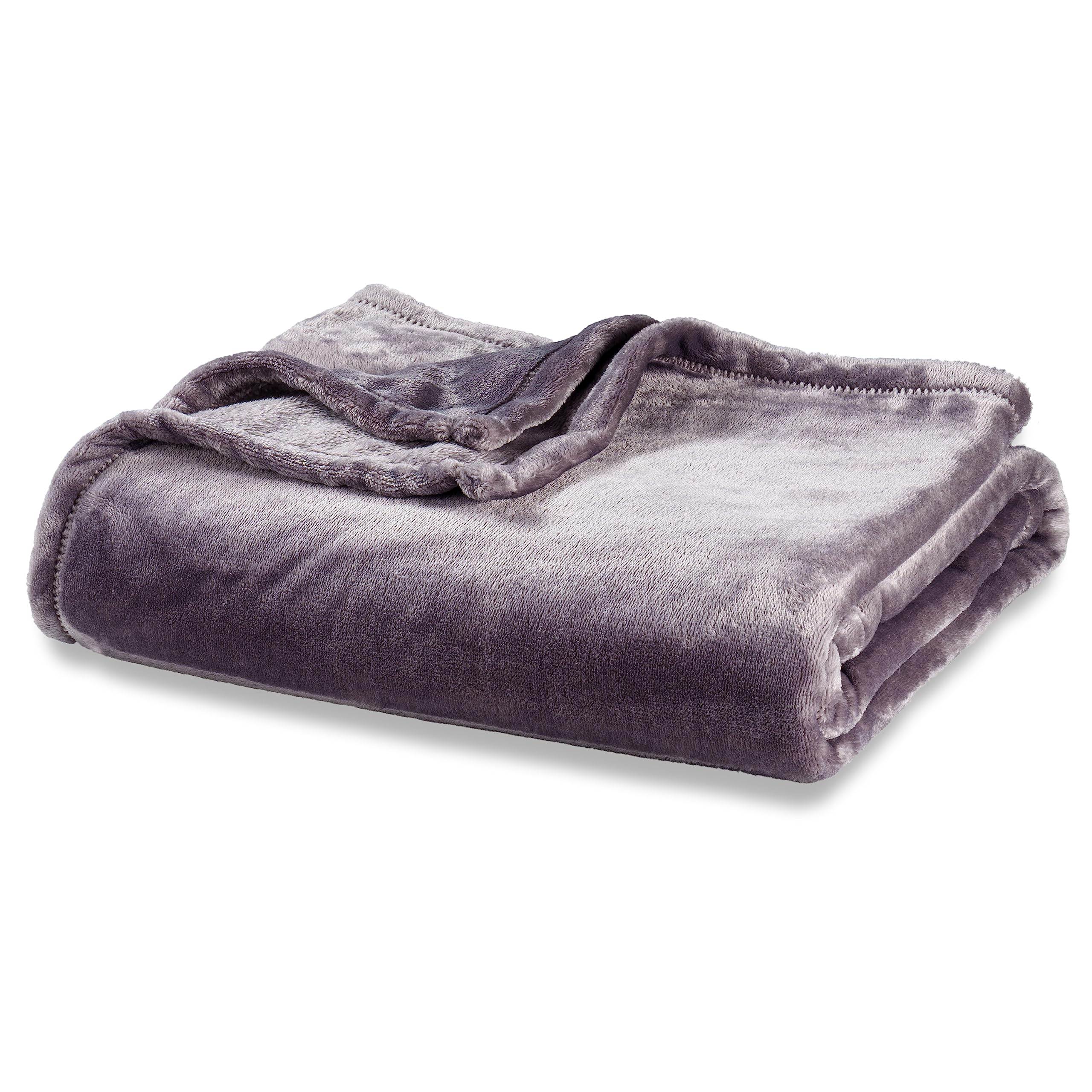 Berkshire Blanket Classic Velvetloft Solid Bed Blanket, Twin Size Bed Blanket, Lightweight Soft Fuzzy Plush Blanket For Bed And