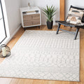 SAFAVIEH Tulum Collection Area Rug - 9 x 12, Ivory & Light Grey, Moroccan Boho Distressed Design, Non-Shedding & Easy Care, Id