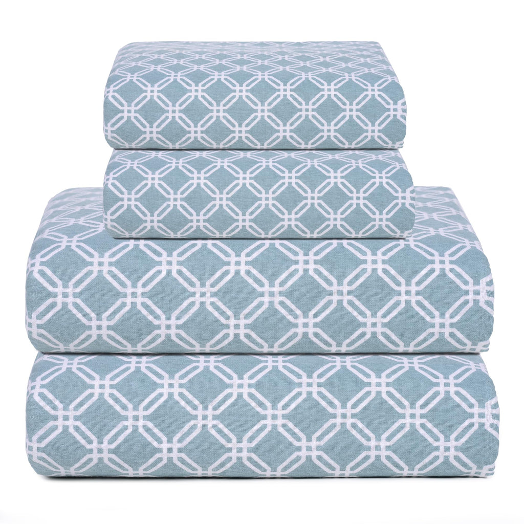 Bliss Casa 4 Piece 100% Cotton Flannel Sheet Set Full - High Gsm Deep Pockets, Warm Breathable Flannel Sheet Set. Flannel Bed Se