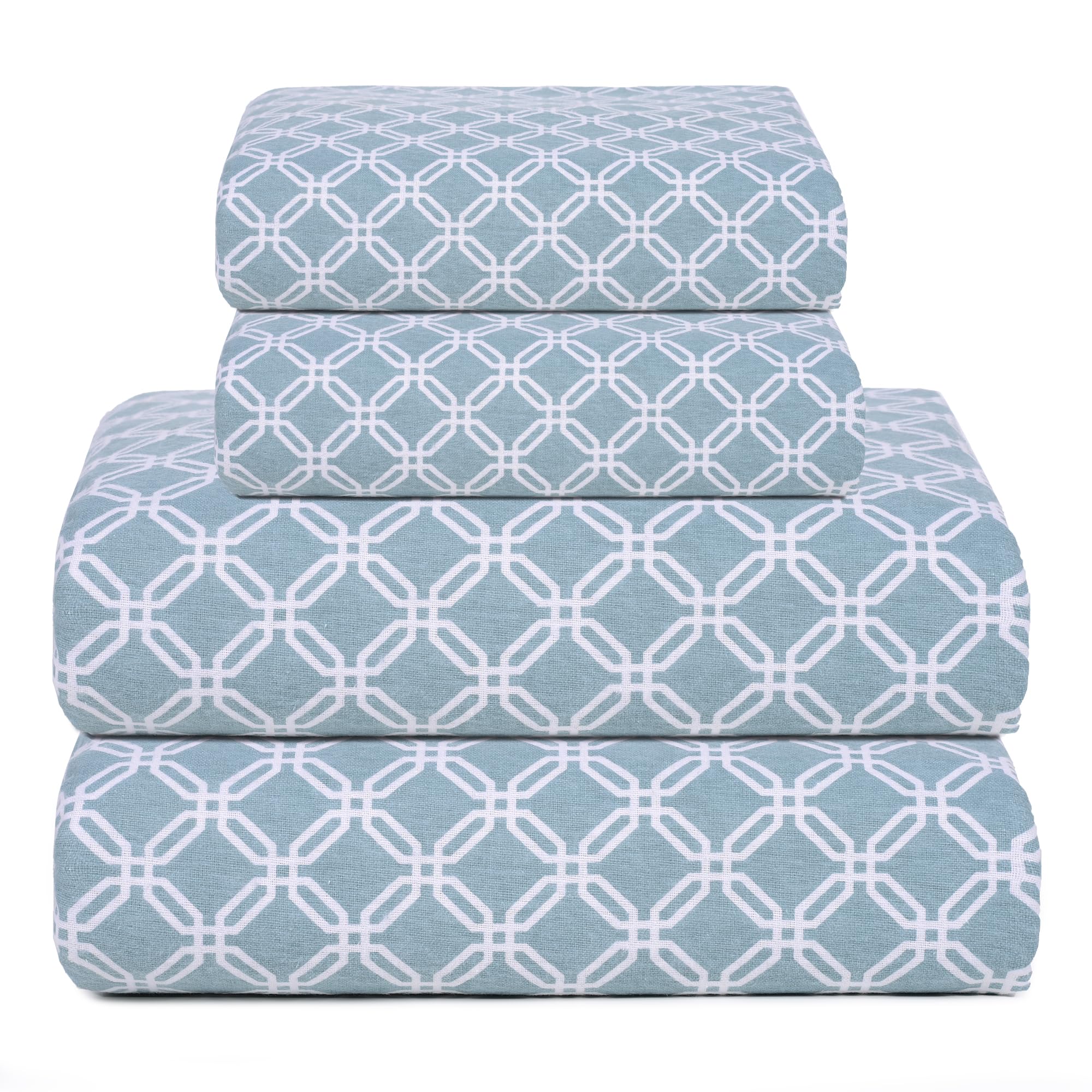 Bliss Casa 4 Piece 100% Cotton Flannel Sheet Set Full - High Gsm Deep Pockets, Warm Breathable Flannel Sheet Set. Flannel Bed Se