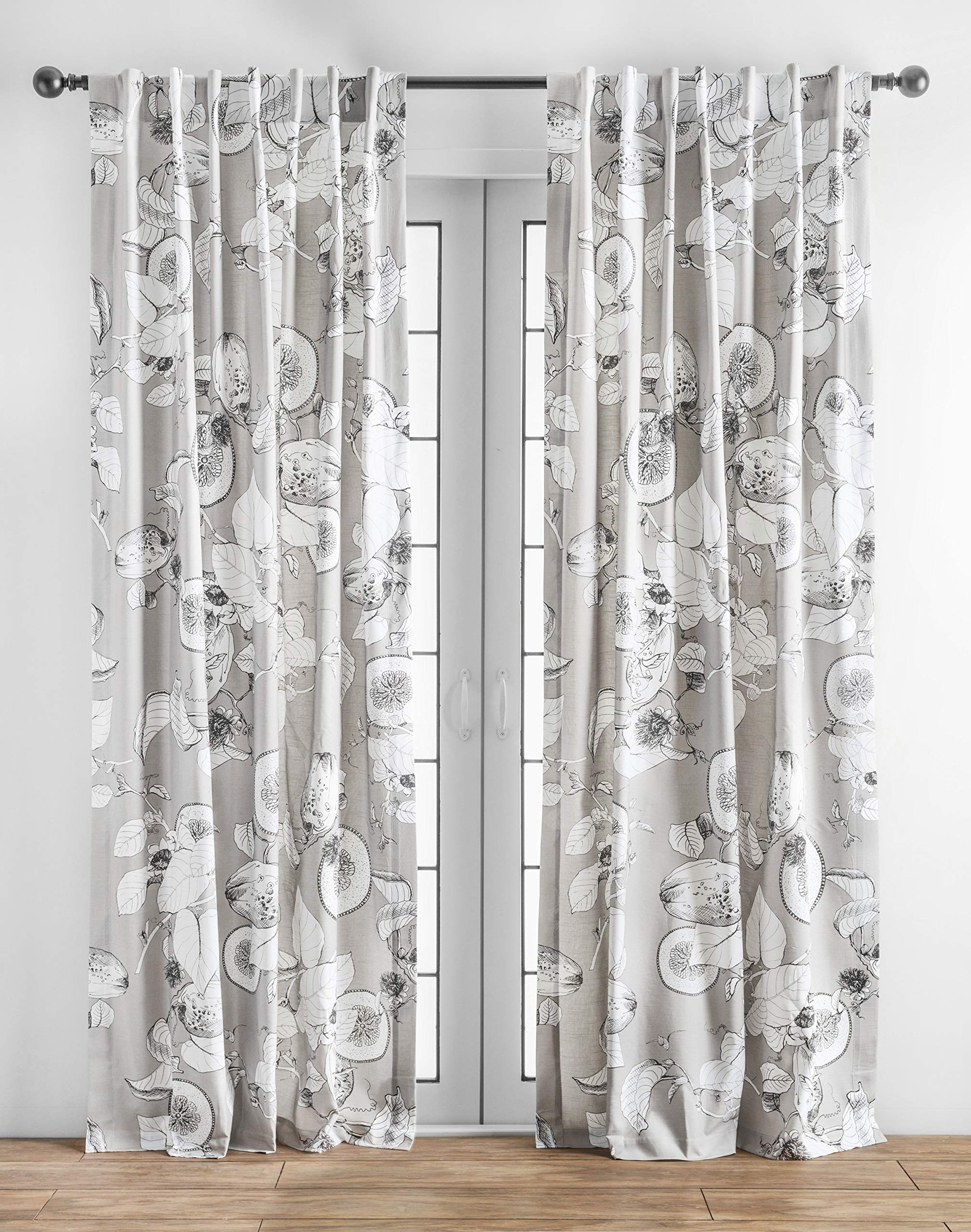 Maison D' Hermine Tailored Curtain 100% Cotton One Panel 50''X84'' Curtains, Easy Hanging With A Rod Pocket & Loop For Living Ro