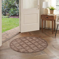 Nourison Easy Care Brown 4 x Round Area Rug - Easy Clean, Non Shedding, Bed Room, Living Room, Dining Room, Kitchen (4 x Round
