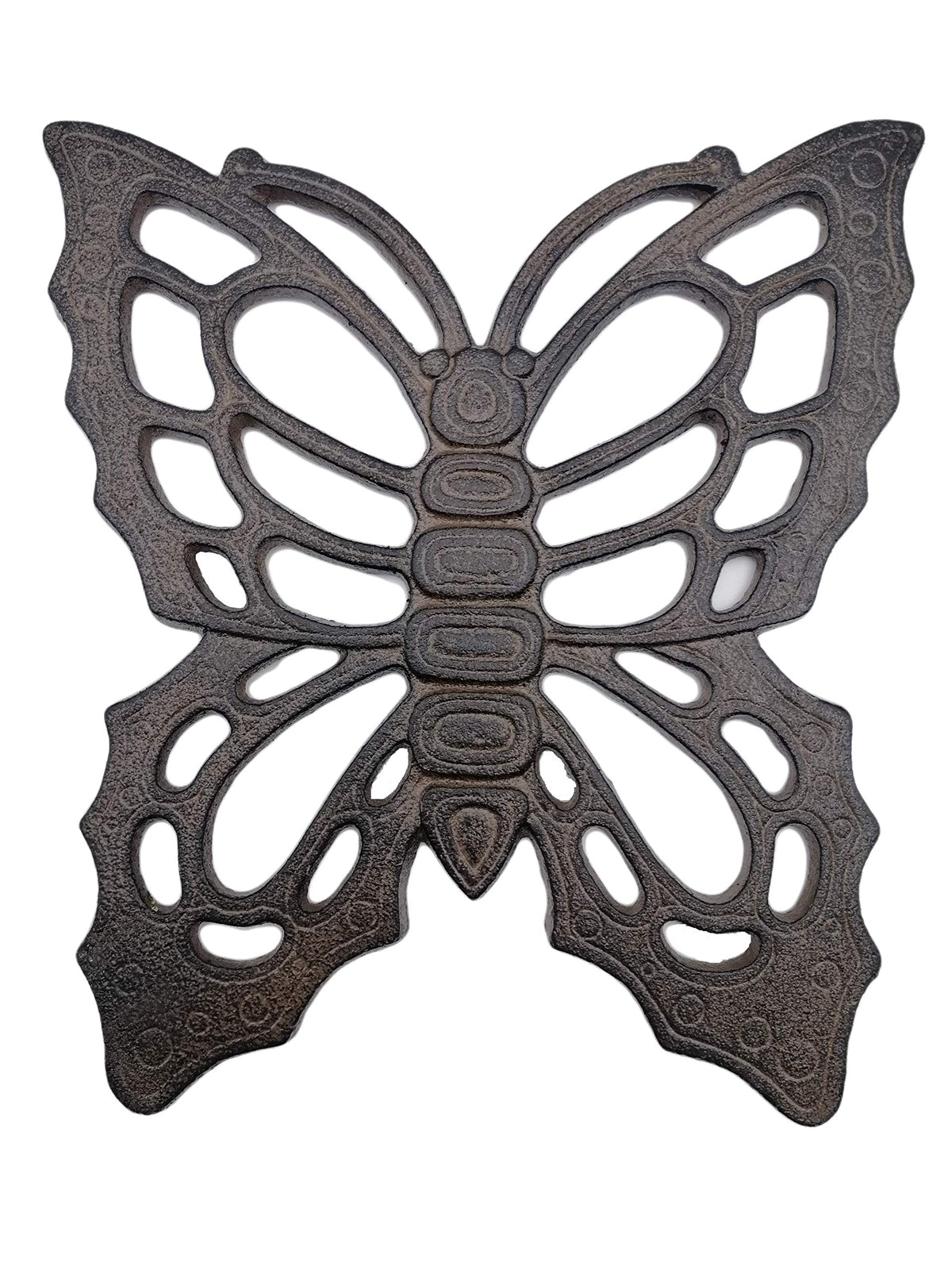 Comfy Hour Rustic Style Collection Cast Iron Garden Stepping Stone - Butterfly (Brown)