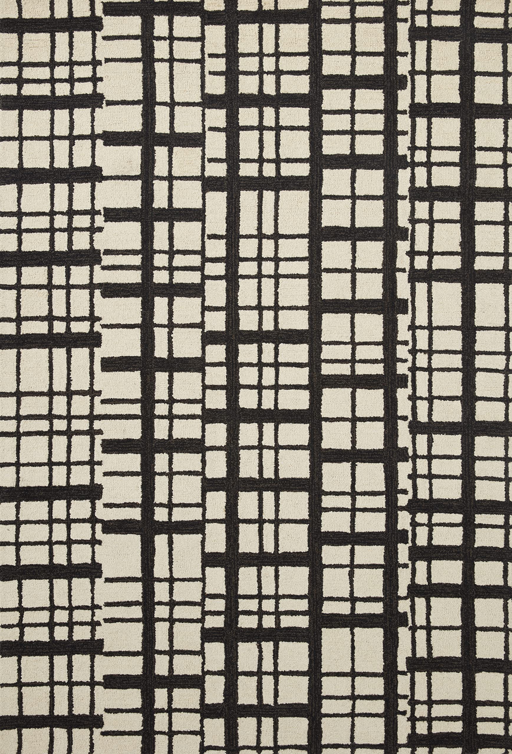 Loloi Chris Loves Julia X Polly Black/Ivory 2'-3'' X 3'-9'' Accent Rug