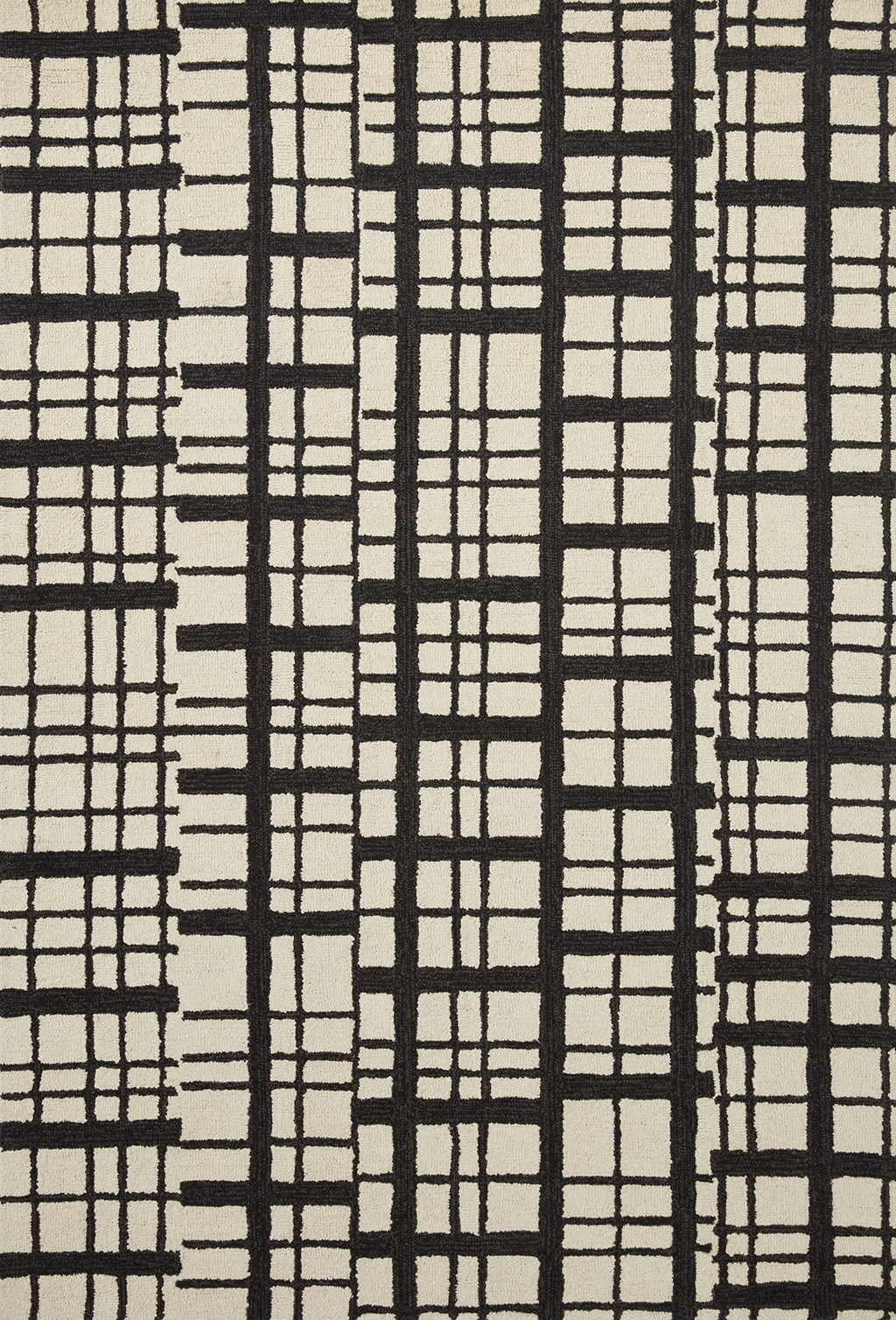 Loloi Chris Loves Julia X Polly Black/Ivory 7'-9'' X 9'-9'' Area Rug