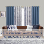 Living Room Curtains 63 Inch Length 2 Panels With Ikat Ogee Design Window Treatments Grommet 50% Heat Blocking Coastal Unique Moroccan Pretty Blackout Curtains For Bedroom Navy Blue And Gray White