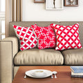 Sej Cotton Geometric Hd Digital 16 By 16 Cushion Covers (Set Of 3)