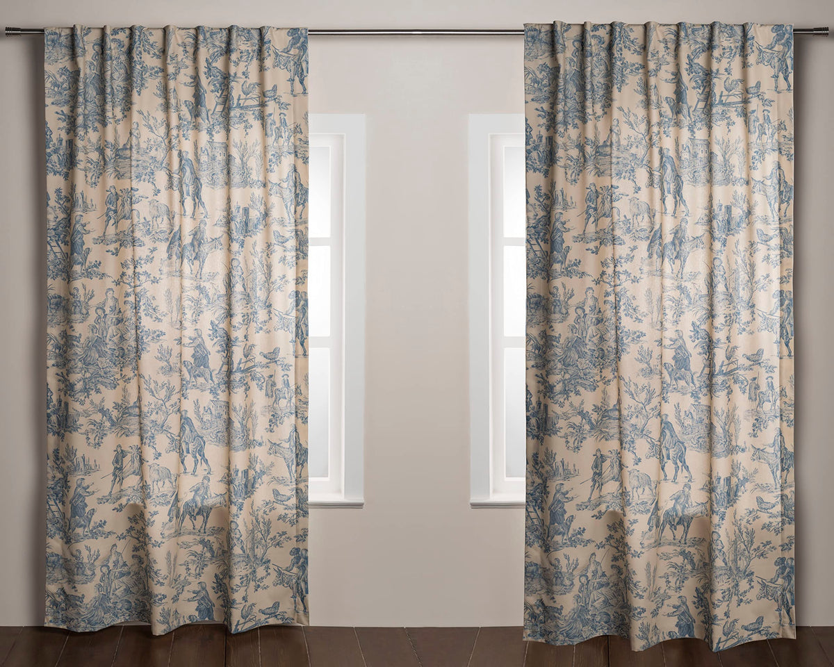 Maison D' Hermine 100% Cotton Curtain - 50'X124' Midnight Decorative Curtain - Aesthetic Curtains For Farmhouse, Kitchen & Bed