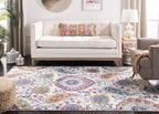 Safavieh Madison Collection Area Rug - 9' X 12', Cream & Multi, Boho Chic Glam Paisley Design, Non-Shedding & Easy Care, Ideal F