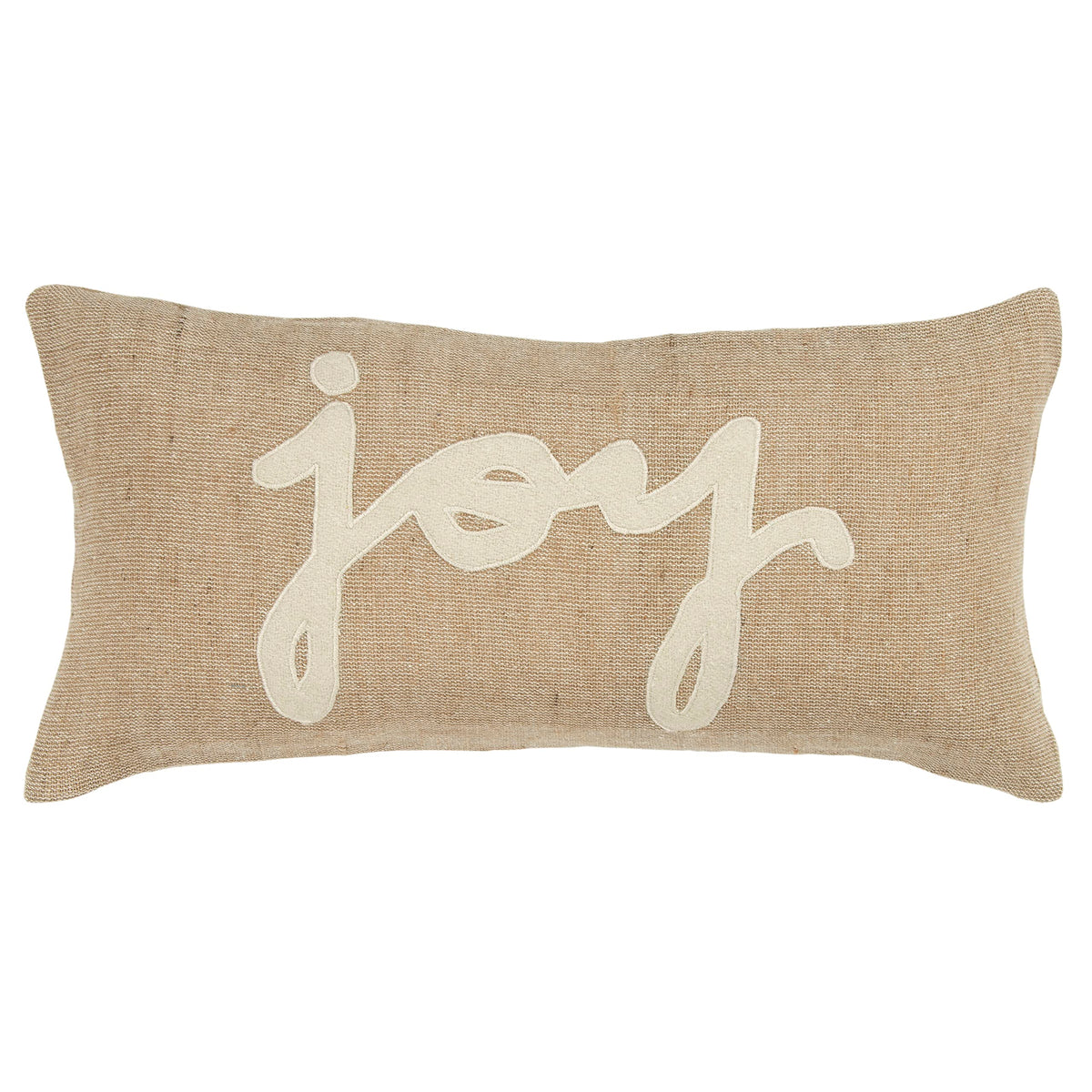 Rizzy Home | T06152 | Poly Fill Decorative Pillow | 11&quot;X21&quot; Neutral/Brown/Word Pillow