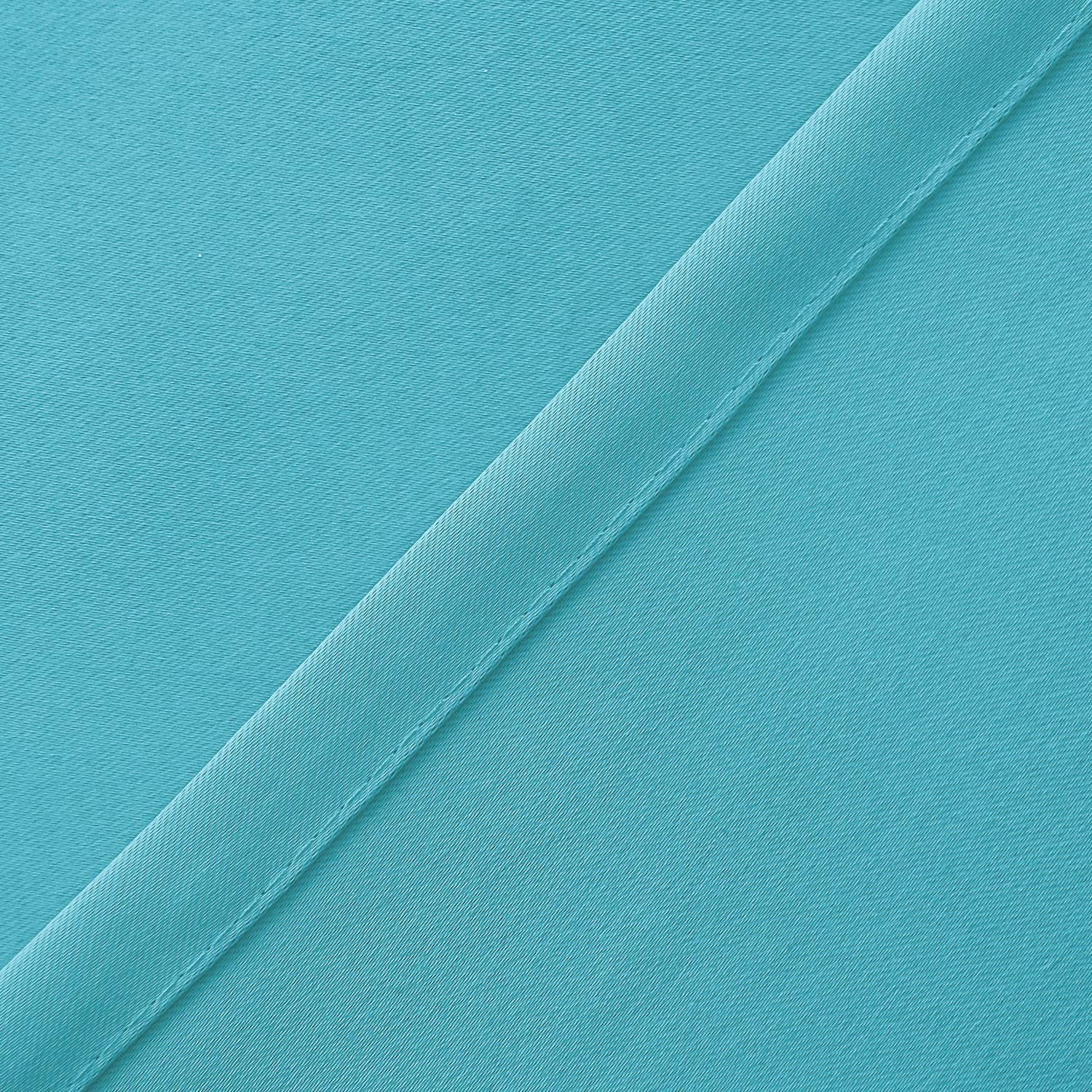 Hiasan Blackout Valance Curtains For Kitchen Solid Room Darkening Rod Pocket Valances For Windows, 42 X 18 Inches Length, Turquoise, 1 Panel