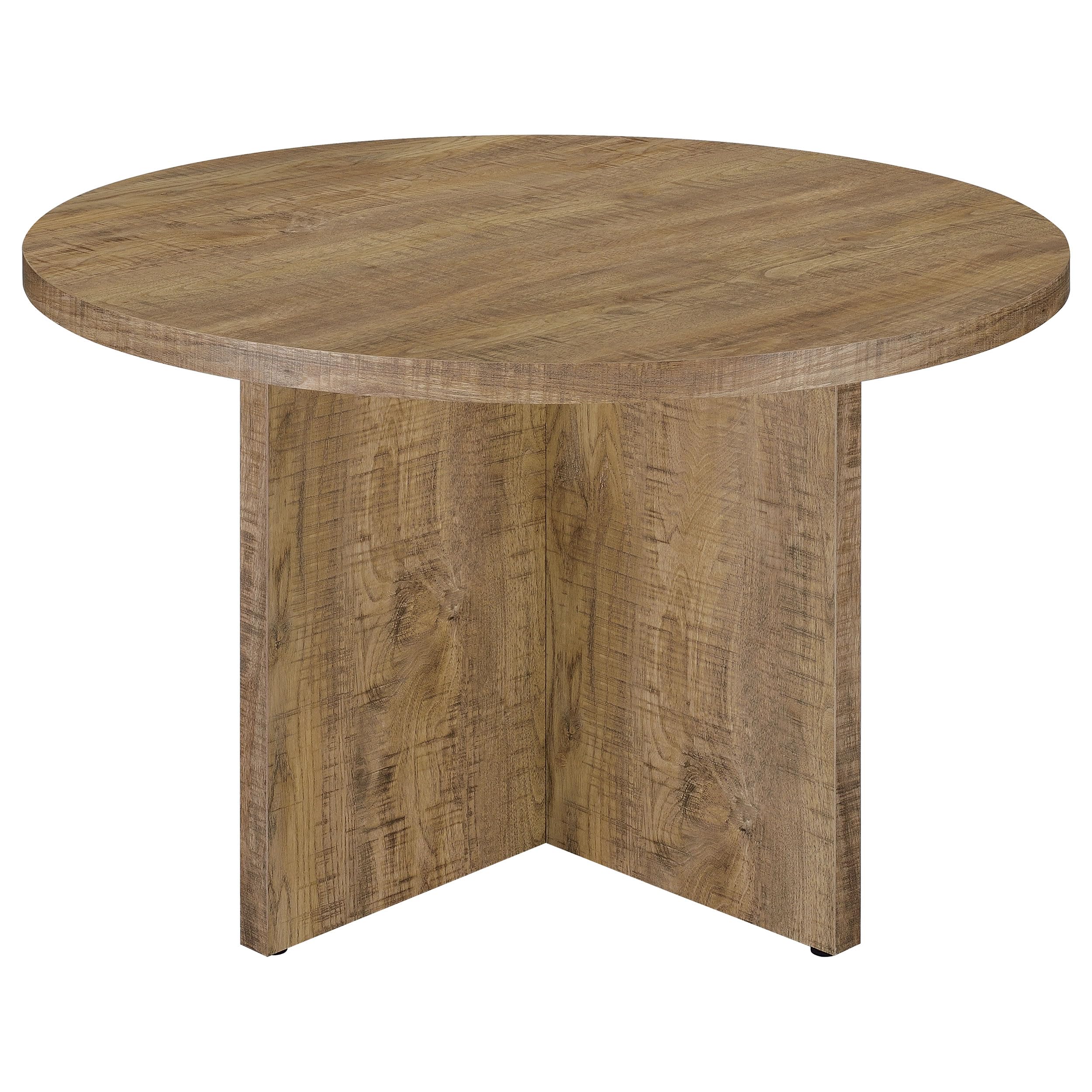 Coaster Home Furnishings Jamestown Round Engineered Wood Dining Table with Decorative Laminate Mango Brown