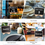 20+1 Pcs Wood Mini Chalkboard Sign With Easel Stand Special Event Decorations, Table Numbers Plants, Weddings Place & Birthday P