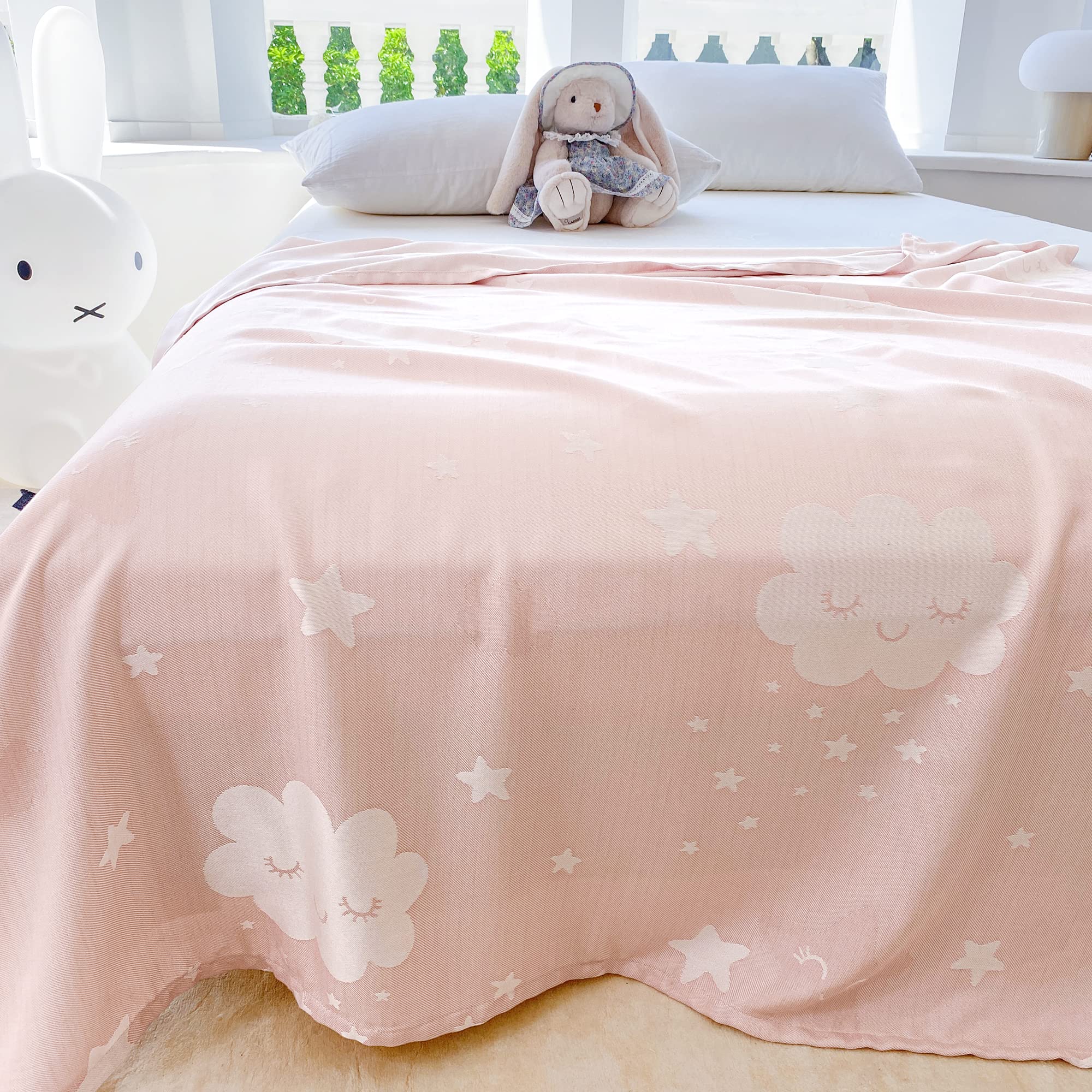 Amyhomie Cooling Blanket For Kids, Soft Comfy Summer Throw Blankets For Hot Sleepers, Girls Blanket For 1-12 Year Old Children C