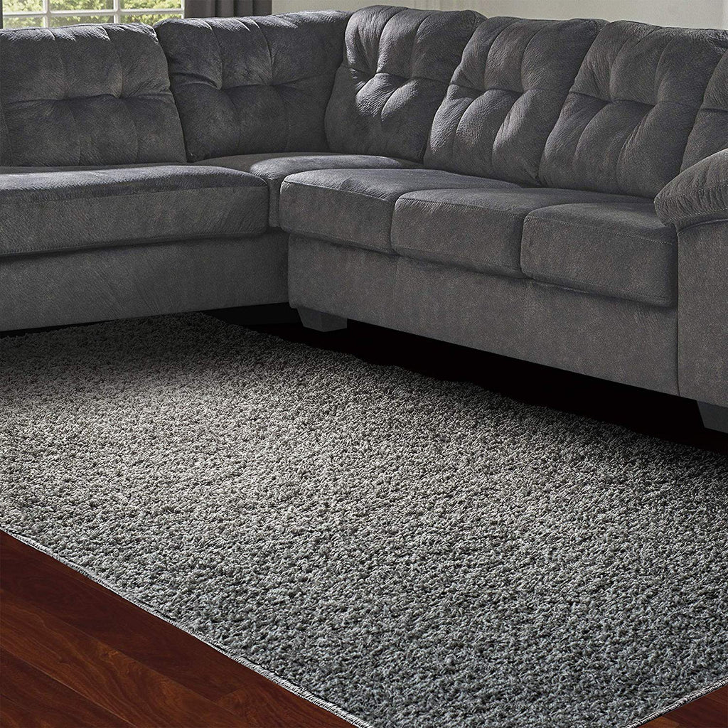 Amy & Delle Modern Shaggy Area Rug Pad| Ultra Soft, Luxury Carpet for Home, Bedroom, Living Room, Bathroom/Toilet| Grey, 39.3 x 