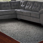 Amy & Delle Modern Shaggy Area Rug Pad| Ultra Soft, Luxury Carpet for Home, Bedroom, Living Room, Bathroom/Toilet| Grey, 39.3 x 