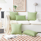 Home Brilliant Pillow Covers Green Linen Textured Decorative Pillowcases For Bed Sage Burlap Sofa Pillows Slipcovers For Couch L