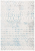 SAFAVIEH Tulum Collection Accent Rug - 2 x 5, Ivory & Turquoise, Moroccan Boho Distressed Design, Non-Shedding & Easy Care, Id
