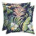 Arden Outdoor Toss Pillow, Set Of 2, 16 X 16, Rain-Proof, Fade Resistant 16 X 16, Simone Blue Tropical