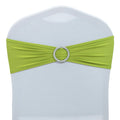 Mds Pack Of 50 Spandex Chair Sashes Bow Sash Elastic Chair Bands Ties With Buckle For Wedding And Events Decoration Spandex Slider Sashes Bow - Apple Green