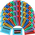 Zhehao 100 Pieces Zipper Binder Pencil Pouches Bulk 3 Ring Binder Pouches Zipper Pouches Case With Window Ring Binder Pencil Bag