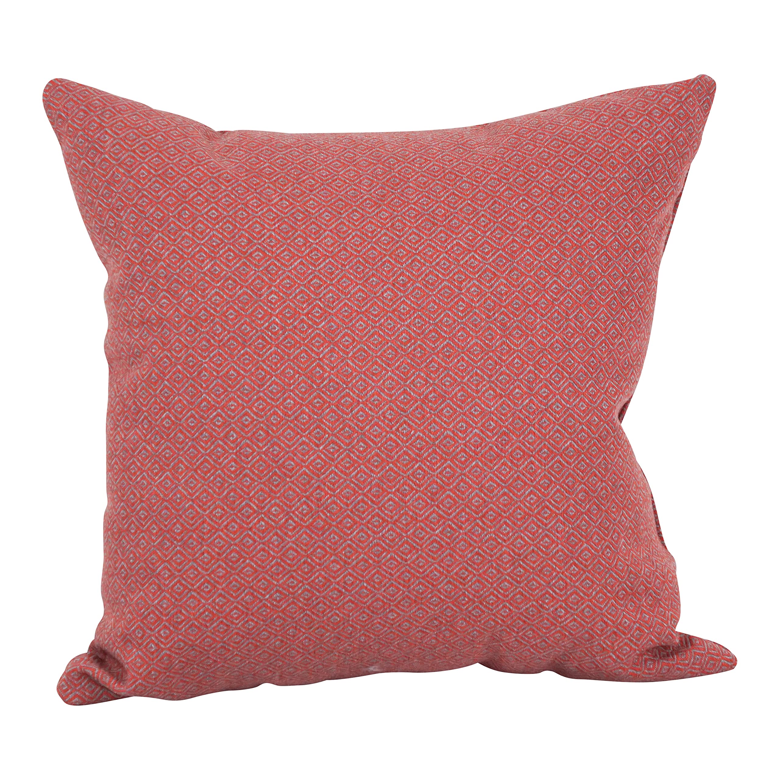Blazing Needles Square Polyester Jacquard Throw Pillows, 17&quot;, Hazeltsb Paprik 2 Count
